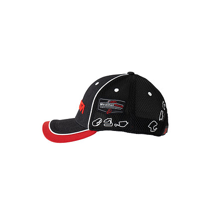 2025 IMSA Track Outline Hat Black Red-3a